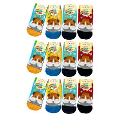 JY SOCKS 靴下屋 兒童款直版襪, 台灣製造, 襪底有止滑顆粒 3組, 15-18cm, 天竺鼠