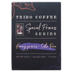 TRIBO COFFEE 哥斯大黎加 布蘭卡 百香蜜處理 濾掛式咖啡 烘豆師嚴選精品豆 獨特蜜處理技術 提升咖啡醇度, 11g, 5包, 1盒