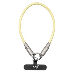 pqi 勁永 qable Type-C-C 手機掛繩兩用充電線 c120, 30cm, 淺黃色, 1條