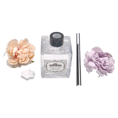 QiMart 花香盛開珪藻土室內香氛擴香瓶, 白麝香, 1瓶, 200ml