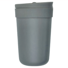 VIIDA KAVi 翻轉咖啡杯 300mL 食品級PP上蓋 304不鏽鋼瓶身 316不鏽鋼內膽 304不鏽鋼濾網, 冷山灰, 1個