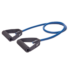Reebok Resistance Tube 阻力訓練拉力繩, 藍色, 高強度全身訓練, 舒適握把設計, 138 x 12.4 x 2.7cm, 1條