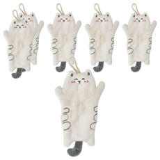 半島良品 擼貓感超吸水擦手巾 25 x 15cm 白貓, 6個