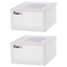 KEYWAY 抽屜整理箱 30L LF-0083, 透明色, 2個