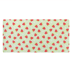 infotec 英富達 可擦洗皮革滑鼠墊 60x30x0.2cm 桌墊/餐墊 底部滿版超纖絨毛, 草莓, 1個