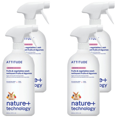 ATTITUDE 艾特優 無香蔬果洗淨液 800ml, 4瓶