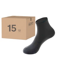 男士中筒襪 Set 15雙, 黑色, 16 x 8 x 10cm