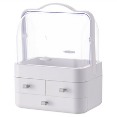 化妝品收納箱 加大(39.5 x 29.8 x 20.4cm), 太空灰, 1個