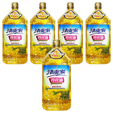 統一 清爽家芥花油 非基因改造原料, 2L, 5瓶