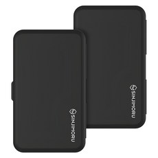 SINJIMORU 黏貼式手機卡夾, 黑色, 2個