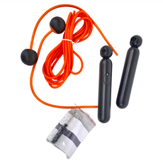 高階智能計數兩用負重跳繩，附無繩球+長繩, 橙色, 350g, 1個