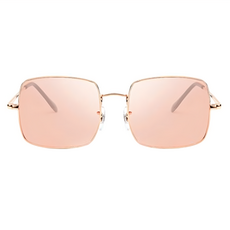Megasol UV400 時尚中性大矩方框墨鏡 獨家偏光智能變色彩色鏡片 適應各種光線環境 四季必備 提供全方位眼睛保護 有效減少眼睛疲勞, 14 x 5 x 13.5cm, 粉色, 1個
