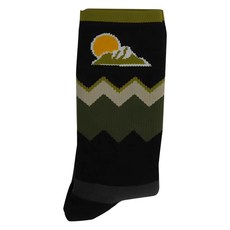 WOAWOA 極致速乾羊毛登山襪 Set 3雙, L(25~28cm), 日出百岳插圖款