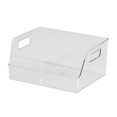手提收納盒 L(26.5 x 21.5 x 13.5cm), 透明, 1個