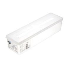 inomata 塑膠袋收納抽取盒 透明 廚房收納 節省空間, 1個, 8.6x29.5x7.1cm