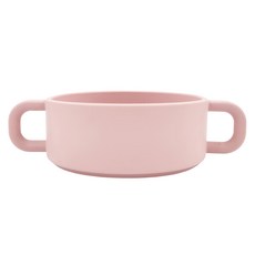 MOTHER-K 鉑金矽膠餐碗 不含雙酚A 耐冷耐熱 安全握把, 糖果粉色, 1個