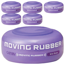 GATSBY MOVING RUBBER 狂野塑型髮腊, 80g, 6件