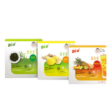 DiU 康普茶微泡飲 熱帶水果5g 14包 + 綠茶5g 14包 + 薑檸5g 14包, 210g, 1組