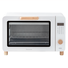 Lacuzin 智慧萬用電子烘烤箱, 珍珠白, 獨立上下火, 15L強化玻璃, A4大小精巧尺寸, LCZ1402WT