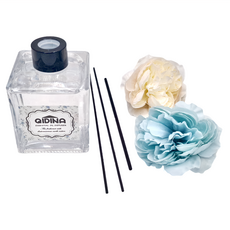 QIDINA 花香盛開珪藻土室內香氛擴香瓶，2朵花顏色隨機出色, 香水麝香, 200ml, 1盒