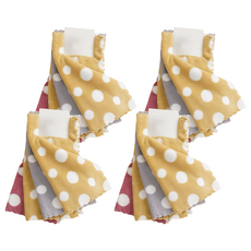 超柔軟吸水珊瑚絨波波點抹布 30 x 30cm 廚房清潔必備, 16條