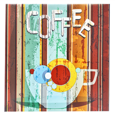 24mama 掛畫 單聯式 裝飾 設計 抽象 早晨 復古 餐廳 無框畫, 咖啡插畫 咖啡色