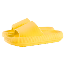 小麥購物 超厚底拖鞋 2雙組, 靜音 EVA材質, 24cm, 黄色, 1雙