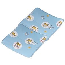 Betrise 貝翠絲 日系低反發抗菌固態冷凝墊 坐墊 防蚊款 2個, 藍色, 涼感墊