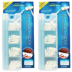 Clean Idea 齒科專門 雙節棍潔牙棒 可替換式牙線頭 輕易清潔牙縫, 2組, 25個