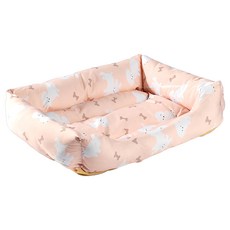 夏季冷感透氣冰絲寵物窩, 1個, 橘粉色