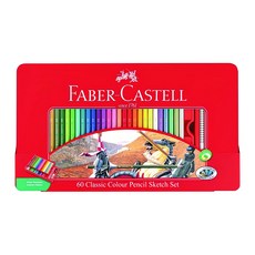 FABER-CASTELL 輝柏 115893 油性色鉛筆, 60色, 1組