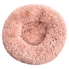 HISATO 深度睡眠寵物窩, 毛絨, 直徑40cm, 仙女粉, 1個