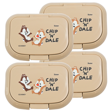 Skater 銀離子濕紙巾蓋 10.8 x 7.8 x 1.4cm, 奇奇蒂蒂 棕色, 4個