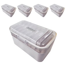 Imakara 雙層家庭藥盒 白色, 10.4*19.1*10.5CM, 5個