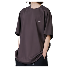 KZM OUTDOOR s07 剪裁短袖上衣 碳灰 XL 寬鬆舒適 透氣