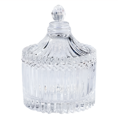 蒙古包浮雕玻璃杯 蠟燭杯 玻璃儲物盒 糖果罐 飾品盒, 75ml, 1個