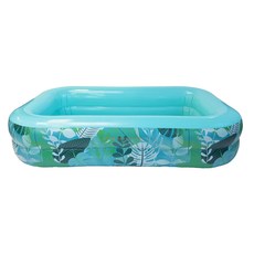 Swim Essentials 荷蘭方形充氣戲水池 211 x 132 x 46cm 叢林探險 家庭戲水, 1個