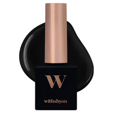 withshyan 彩色美甲凝膠, W06 墨黑, 10g, 1瓶