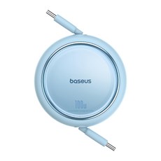 Baseus 倍思 Free2Draw 最新型 Type C 100W 超高速捲盤充電線, 1個, 1m, 銀河藍
