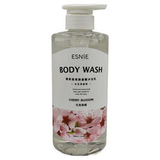 ESNIE 伊絲妮 水光凈痘型輕柔香氛胺基酸沐浴乳 花見與櫻, 1瓶, 580ml