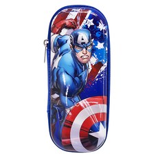 UME 聯眾 Disney迪士尼 漫威系列 3D立體多隔層筆盒/筆袋 直款, 復仇者美隊, 1個