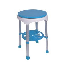 FUZIKON MEDICAL EQUIPMENT 富士康 洗澡椅, FZK-0035 旋轉式, 附透水製物架, 高度可調, 四腳防滑腳墊, 1個