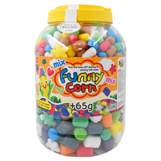 Donerland 魔法玉米黏土遊戲桶, 迷你玉米黏土, 小球+花朵+大球, 65g, 1桶