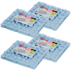 GIMI 吉米 花紋腳底按摩板, 可堆疊收納, 浴室防滑, 4個, 藍色