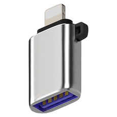 Neon 台灣霓虹 Lightning USB 3.0 OTG 轉接頭, 適用於多種USB設備, 32mm, 銀色, 1個