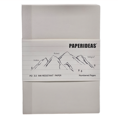 PAPERIDEAS 筆記本 A5 裸背 橫線, 1本, 灰色