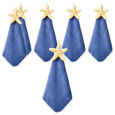 可愛擦手巾 珊瑚絨 30x28公分, 小星星, 6條