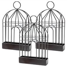 百貨King 北歐風鳥籠蚊香架 3個 通風安全 灰燼不落地, 黑色