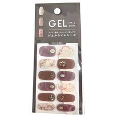 GEL 凝膠指甲貼 (混款), 易貼易卸, 12個貼紙, 款式隨機, 1組