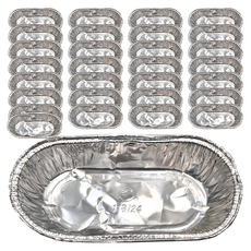 Ideal Wrapping 毅典 橢圓形鋁箔容器 PR118/24 100個/條 耐熱250°C 一次性使用, 1組